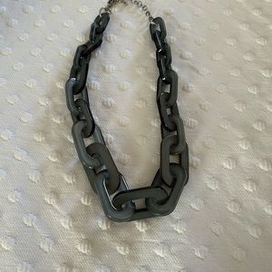 Gray link necklace